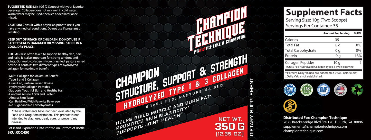 Champion Structure, Support and Strength (Collagen 1 and 3)