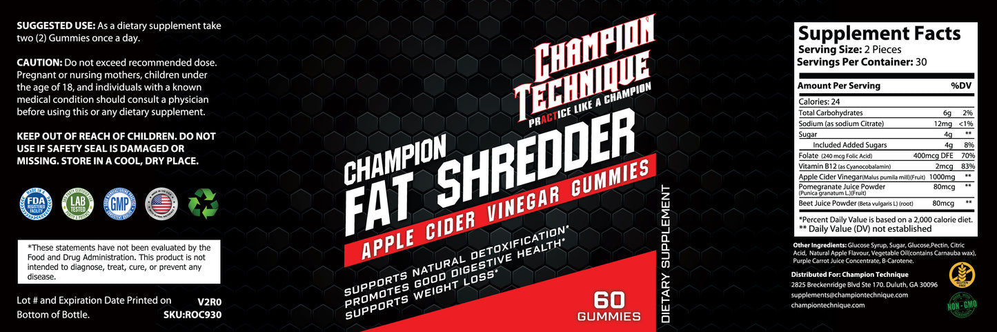 Champion Fat Shredder (Apple Cider Vinegar Gummies)